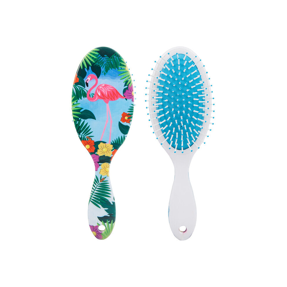 Dechoicelife (A-2C2) Professional Massage Hair Brush Flamingo Print Comb For Curly Hair Straightening Brush Anti-Knot Fluffy Hair Women's Hair Comb
