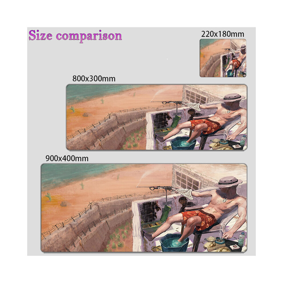 (A-Rust (5) 300X600x2mm) Gaming Mouse Pad Rust Keyboard Mat Office Accessories Computer Desk Accessories Laptop Anti-Skid 900X400 Game Mats Cool Mouse 4855358027140