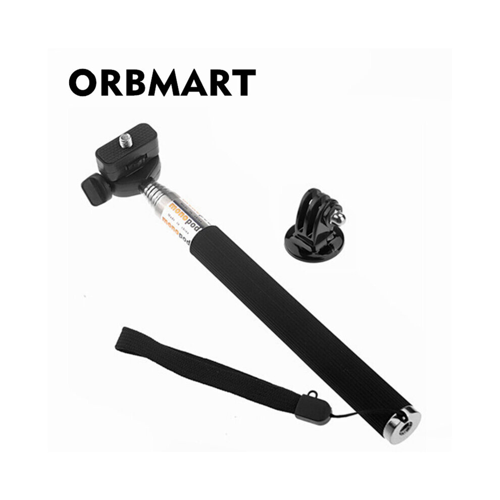Orbmart Extendable Handheld Selfie Stick Monopod + Mount Adapter For Gopro Hero 5 4 3 3+ 2 Sj4000 Xiaomi Yi Sport Action Camera 4855008105389