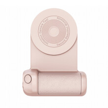 (a-Pink No wireless charge) Magnetic Camera Handle Camera Bracket Magsafe Desktop Wireless Charger 3 in 1 Smart Bluetooth Handheld Anti-shake Selfie Stick