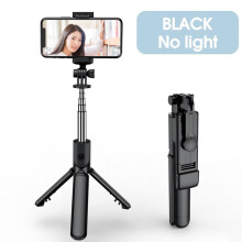 (a-Without light) Wireless Bluetooth Selfie Stick Foldable Mini Tripod With Fill Light Shutter Remote Control For IOS Android Phones Selfie Sticks