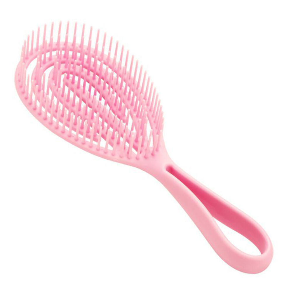 Dechoicelife Unisex Pink (A-) 1Pcs Hair Comb Scalp Massage Hair Straightening Brush Wet Curly Comb Detangling Hairbrush Women Salon Hairdressing Styling Tools