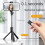 (a-Without light) Wireless Bluetooth Selfie Stick Foldable Mini Tripod With Fill Light Shutter Remote Control For IOS Android Phones Selfie Sticks 4