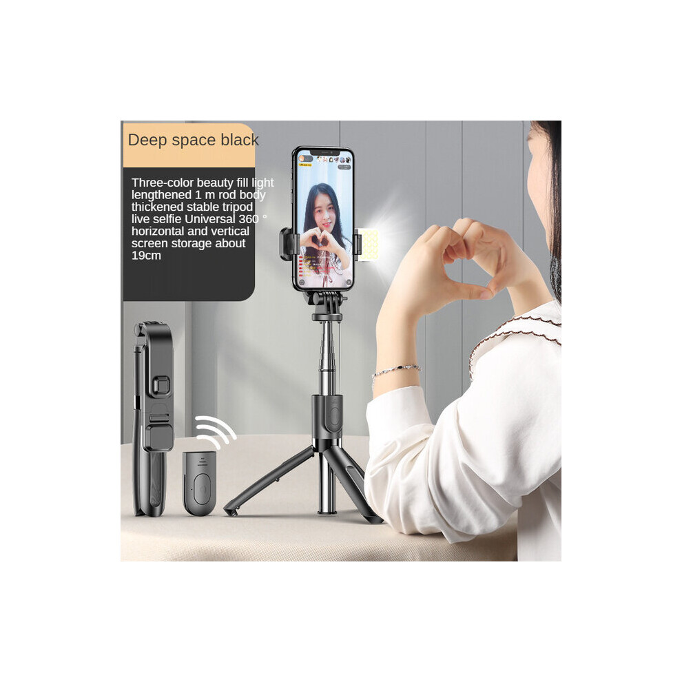 (A-With Led ) Selfie Stick Tripod With Fill Shutter For Ios Android Wireless Bluetooth Handheld Gimbal Stabilizer Mobile Phone Light 4855008122980