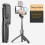 (a-Without led light) Selfie Stick tripod with fill light shutter for IOS Android Wireless Bluetooth Handheld Gimbal Stabilizer Mobile Phone 1