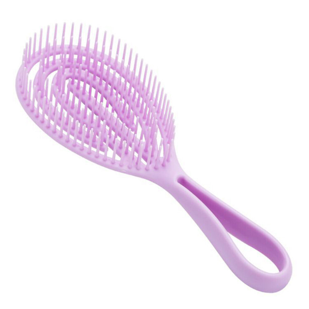 Dechoicelife Unisex Purple (A-) 1Pcs Hair Comb Scalp Massage Hair Straightening Brush Wet Curly Comb Detangling Hairbrush Women Salon Hairdressing Styling Tools