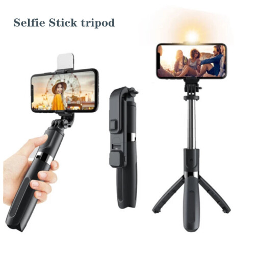 (a-Without led light) Selfie Stick tripod with fill light shutter for IOS Android Wireless Bluetooth Handheld Gimbal Stabilizer Mobile Phone 1