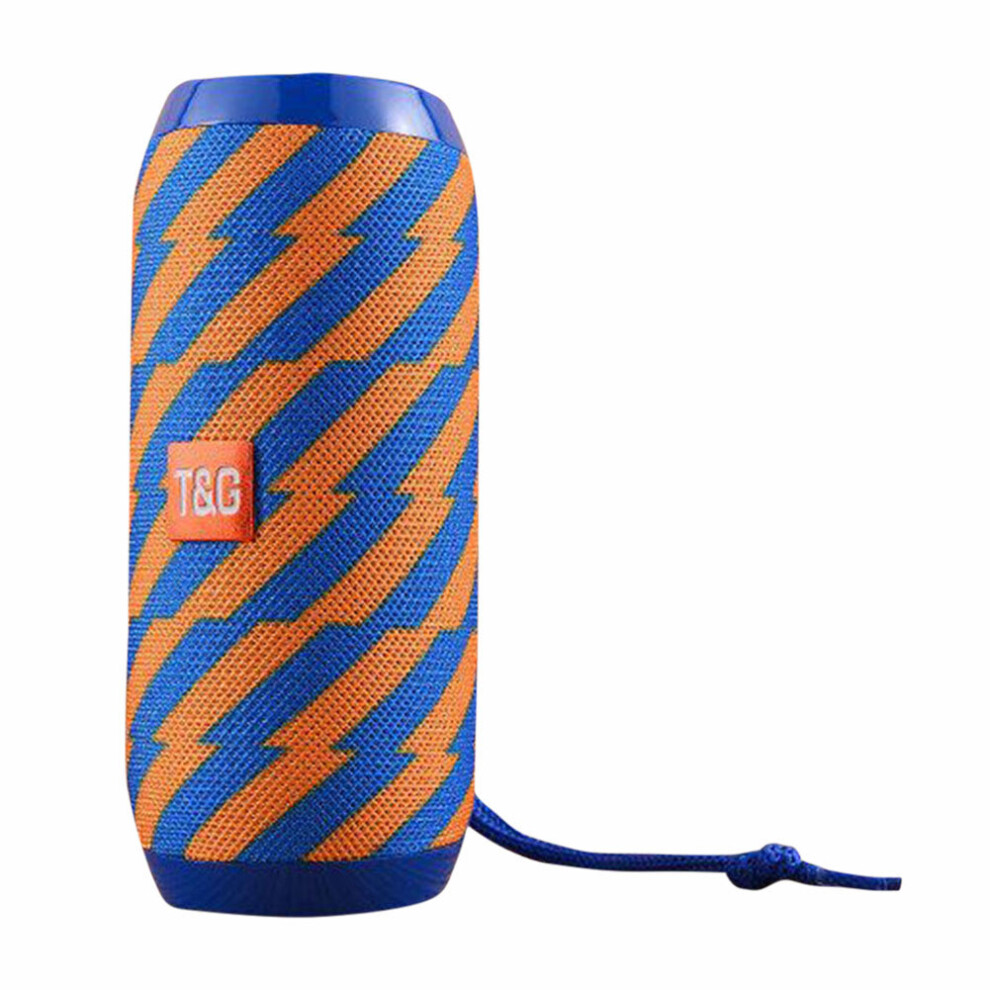 (A-Floral ) T&G Tg117 Portable Tooth Speaker Wireless Bass Column Waterproof Outdoor Music Vibro Speakers Tf Card Subwoofer Loudspeaker Blue 4851195413528
