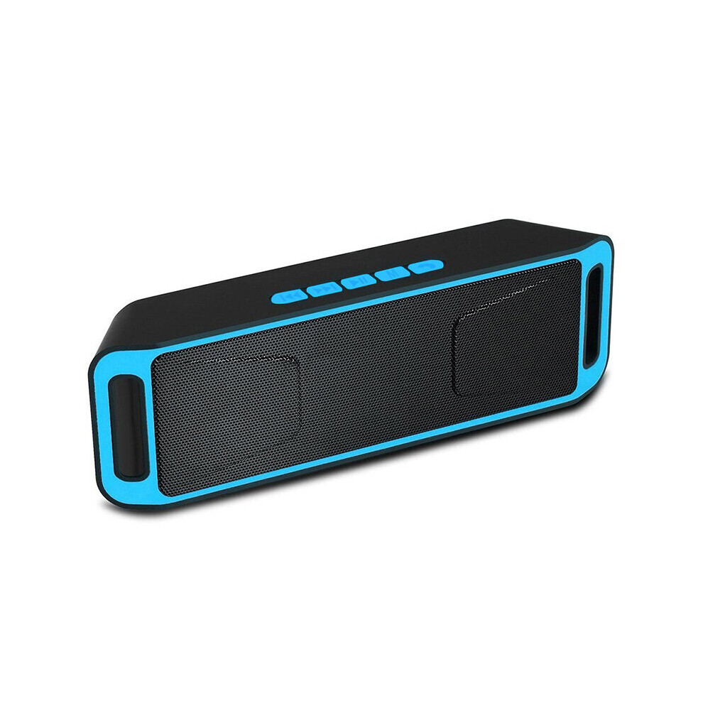 (A-01 ) Sc208 Portable Speakers Wireless Tooth-Compatible Mp3 Player Usb Tf Card Fm Radio Stereo Bass Subwoofer Outdoor Speaker Blue 4851195417052