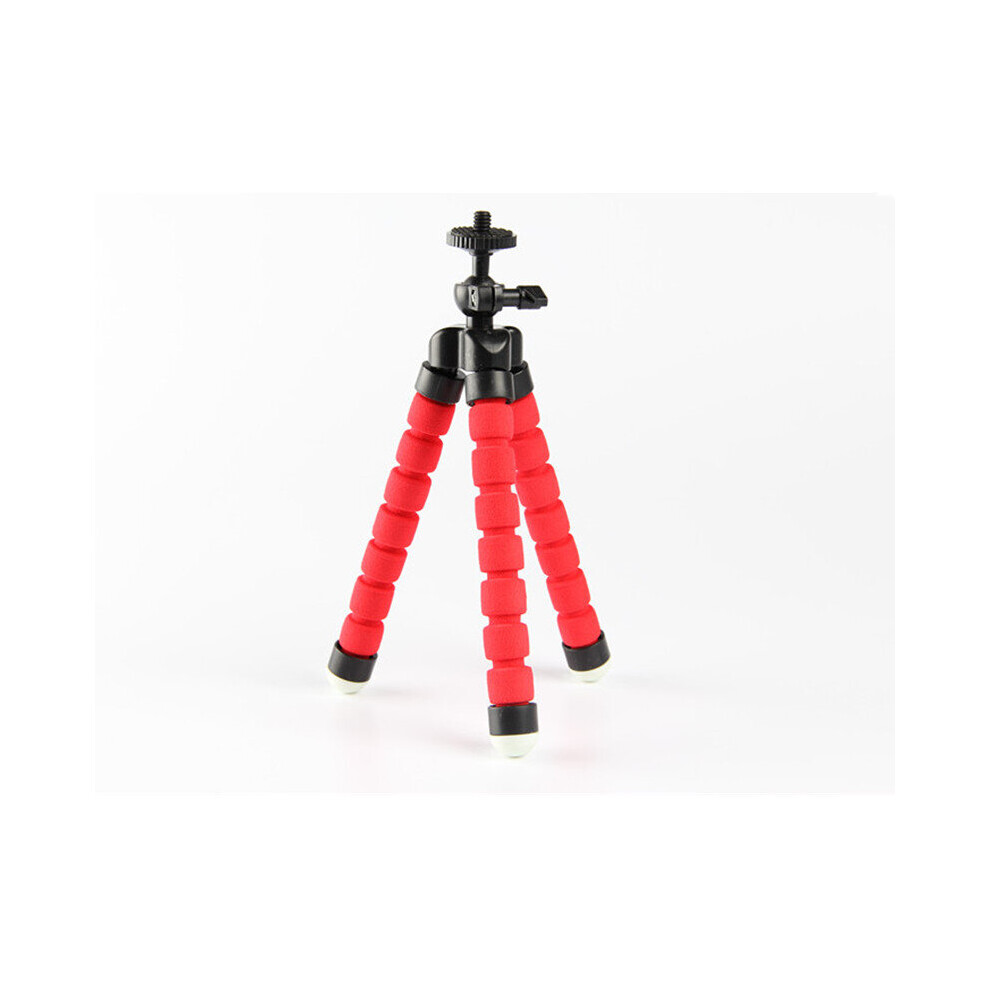 (a-Red) Sponge Flexible Octopus Tripod With Phone Holder Universal Clip Holder Bracket For iPhone for Xiaomi for Android-image-OPC-PC2YR2F-NEW
