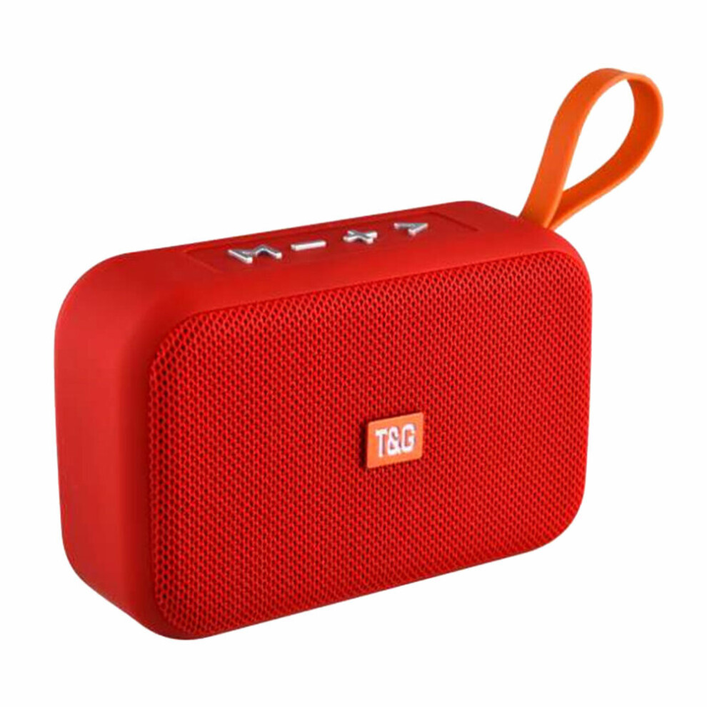 (A-) Bluetooth-Compatible Wireless Speaker Fm Radio Wireless Bass Speaker Hands Free Support Tf Card U Disk For Mobile Phone Computer Red 4851195413474