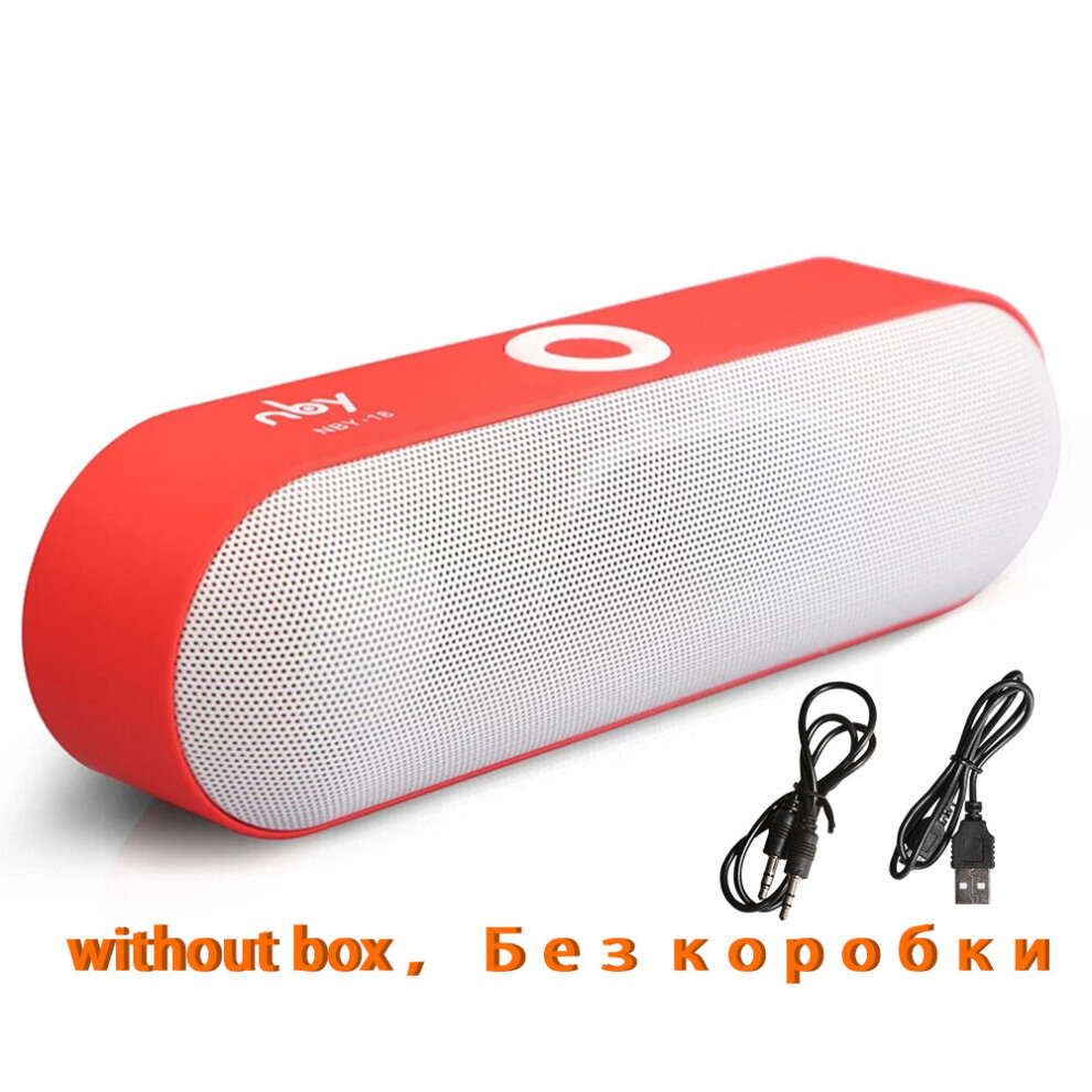 (A- No Box) Nby 18 Portable Bluetooth Speaker Mini Wireless Speakers 3D Stereo Music Surround Support Tf Card Fm Radio Subwoofer Loudspeaker Red 4851195377837