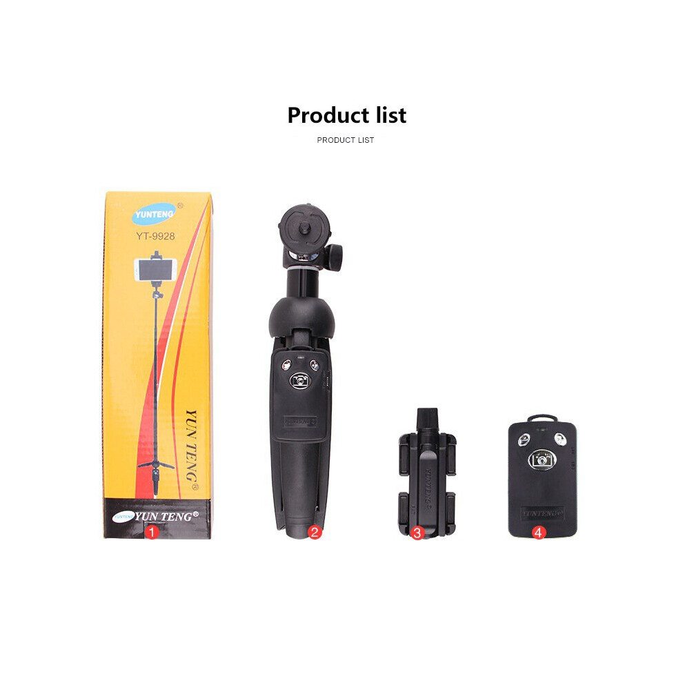 3 In 1 Multi-Function Wireless Bluetooth Selfie Stick Mini Monopod Tripod With Mount Holder For Mobile Phones Gopro Hero Cameras 4855008111496