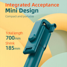 (a-Green) R1 Selfie Stick Mini Phone Tripod Stand Bluetooth Remote Shutter Extendable Smartphone Monopod Adjustable Folding Selfie Stand