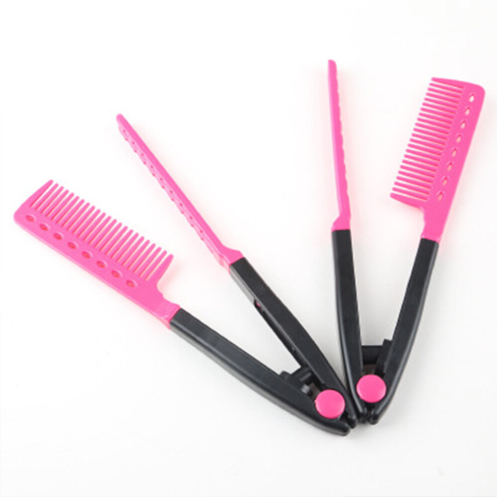 Dechoicelife Unisex V Type Washable Folding Hair Straightener Comb Hairdressing Brush Comb Hair Styling Clip Tool Barber Accessories Comb For Hair