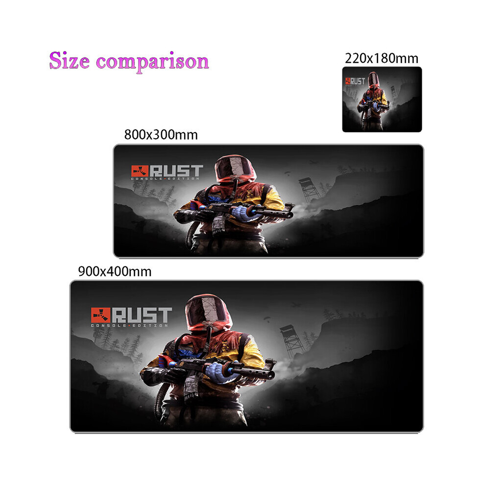 (A-Video Game Rust (1) 400X900x3mm) Gaming Mouse Pad Rust Keyboard Mat Office Accessories Computer Desk Accessories Laptop Anti-Skid 900X400 Game Mats 4855358027423