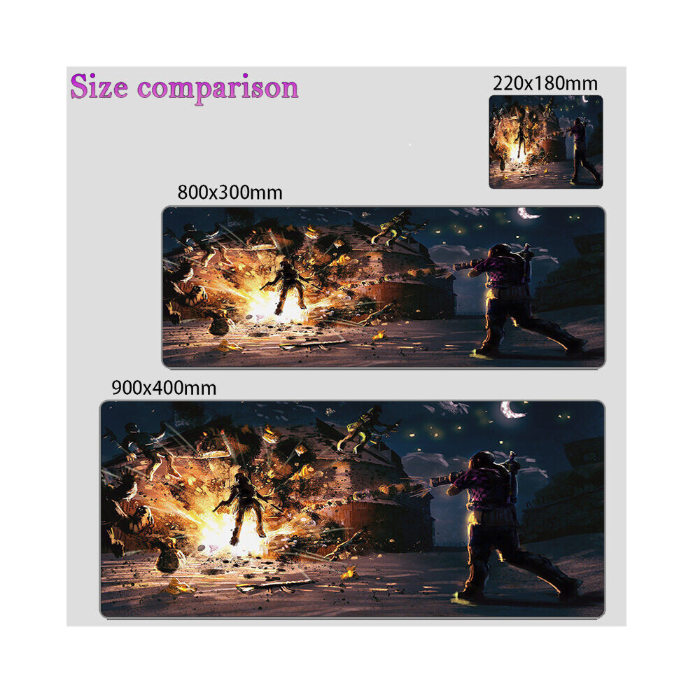 (A-Video Game Rust (2) 400X900x3mm) Gaming Mouse Pad Rust Keyboard Mat Office Accessories Computer Desk Accessories Laptop Anti-Skid 900X400 Game Mats 4855358027904