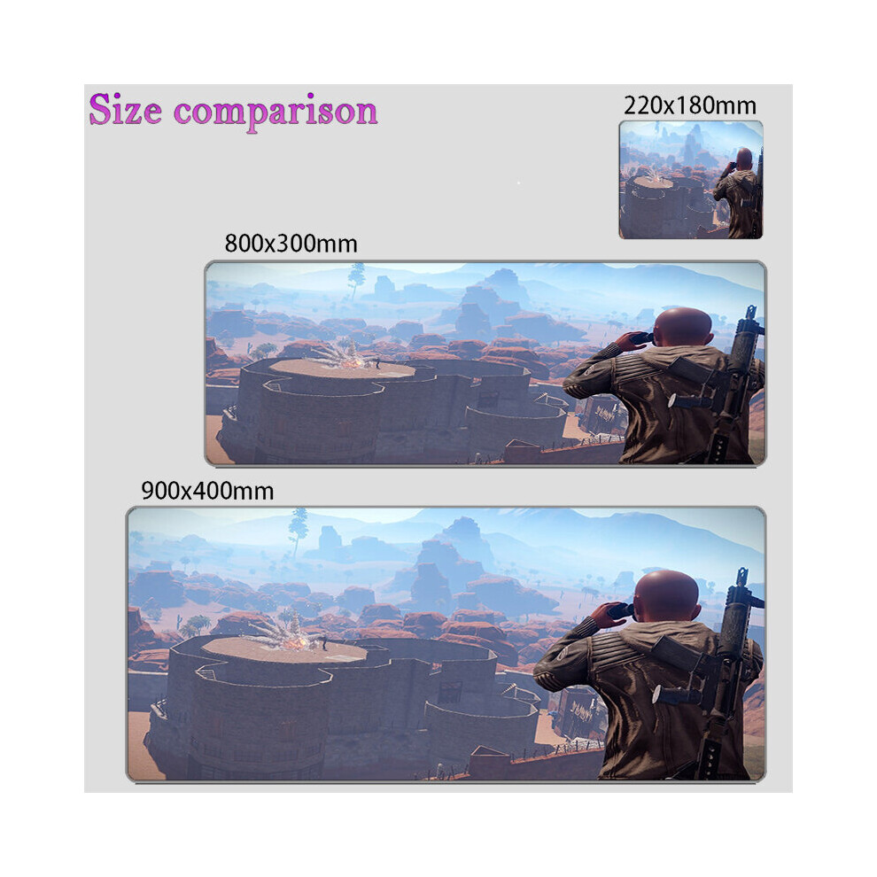 (A-Video Game Rust (8) 400X900x3mm) Gaming Mouse Pad Rust Keyboard Mat Office Accessories Computer Desk Accessories Laptop Anti-Skid 900X400 Game Mats 4855358028383