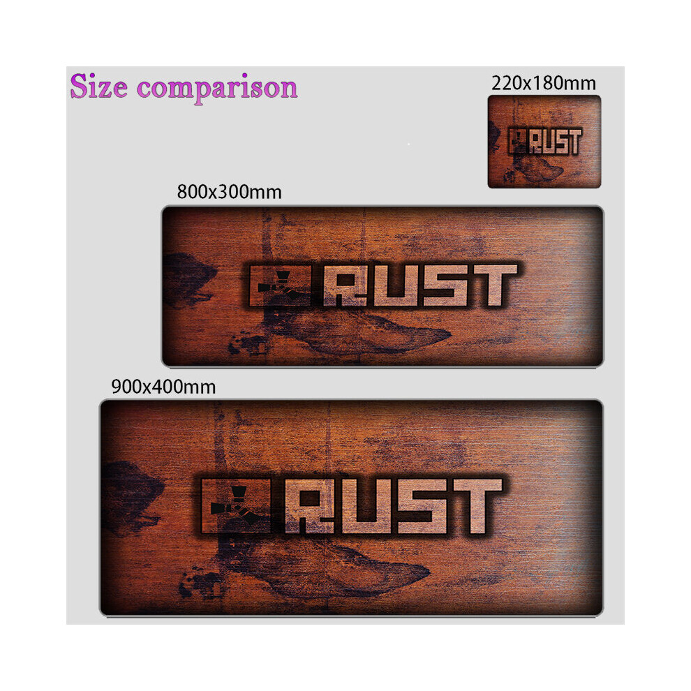 (A-Video Game Rust (14) 400X900x3mm) Gaming Mouse Pad Rust Keyboard Mat Office Accessories Computer Desk Accessories Laptop Anti-Skid 900X400 Game Mat 4855358027829