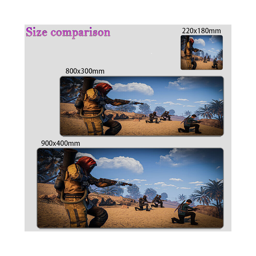 (A-Video Game Rust (9) 400X900x3mm) Gaming Mouse Pad Rust Keyboard Mat Office Accessories Computer Desk Accessories Laptop Anti-Skid 900X400 Game Mats 4855358028468