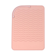 (a-Ivory) Silicone Heat Resistant Mat Pouch For Curling Iron Hair Professional Styling Tool Anti-heat Mats For Hair Straightener Curling
