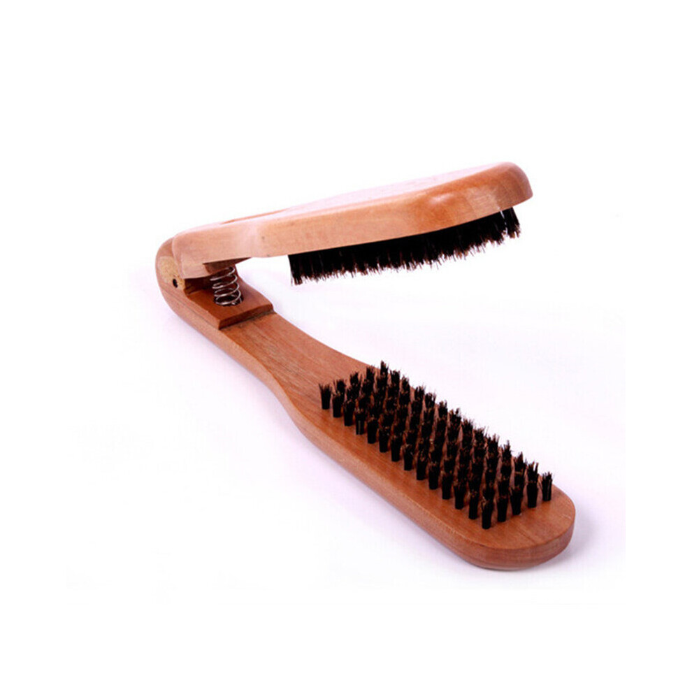 Dechoicelife Straighten Brush Natural Bristle Anti-Static Comb Wood Handle Splint Brush Straighten Hair Comb Styling Tools
