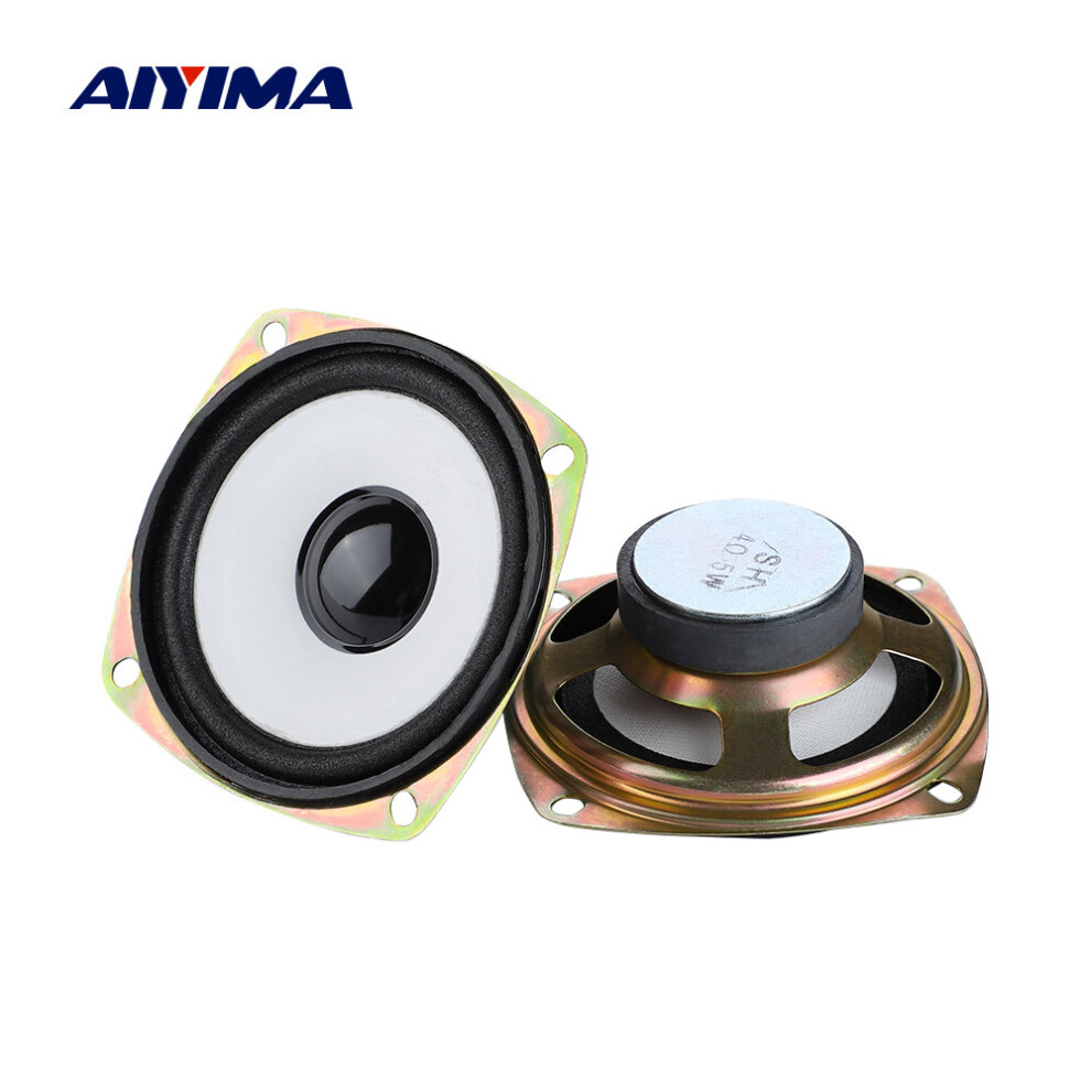 Aiyima 2Pcs 3Inch Audio Porble Speaker 4Ohm 5W Diy External Magnetic Hifi Full Range Speaker Horn Stereo Woofer Loudspeaker 4851195381797