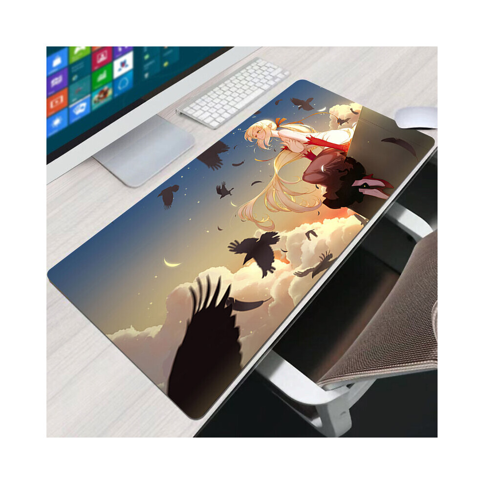 (A-Fs005135 300X800x2mm) Monogatari Mouse Pad Accessories Mats Pc Keyboard Mause Pads Mice Protector Large Gamer Desk Mat Mousepad Anime Xxl Gaming 4855358068136