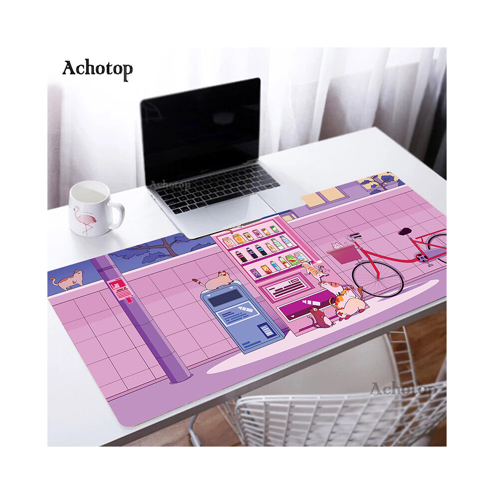 (a-Bean paste 300x600x2mm) Pink Mouse Pad Large Mouse Mat Big Desk Mat Office Laptop Keyboard Mousepad Cute Cat Paw XXL PC Table Carpet Rubber Mouse P-image-OPC-PC2YZG9-NEW