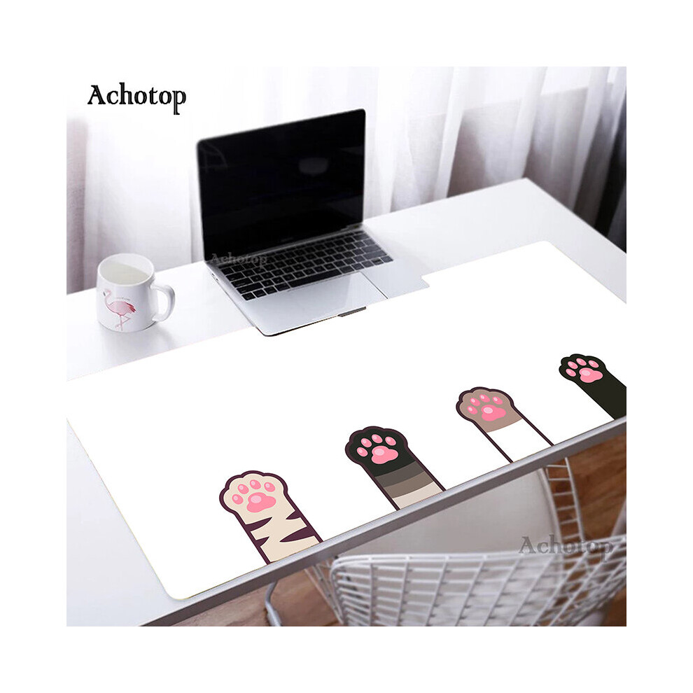 (A-Apricot 500X1000x3mm) Mouse Pad Large Mouse Mat Big Desk Mat Office Laptop Keyboard Mousepad Cute Cat Paw Xxl Pc Table Carpet Rubber Mouse Pad Pink 4855357915738