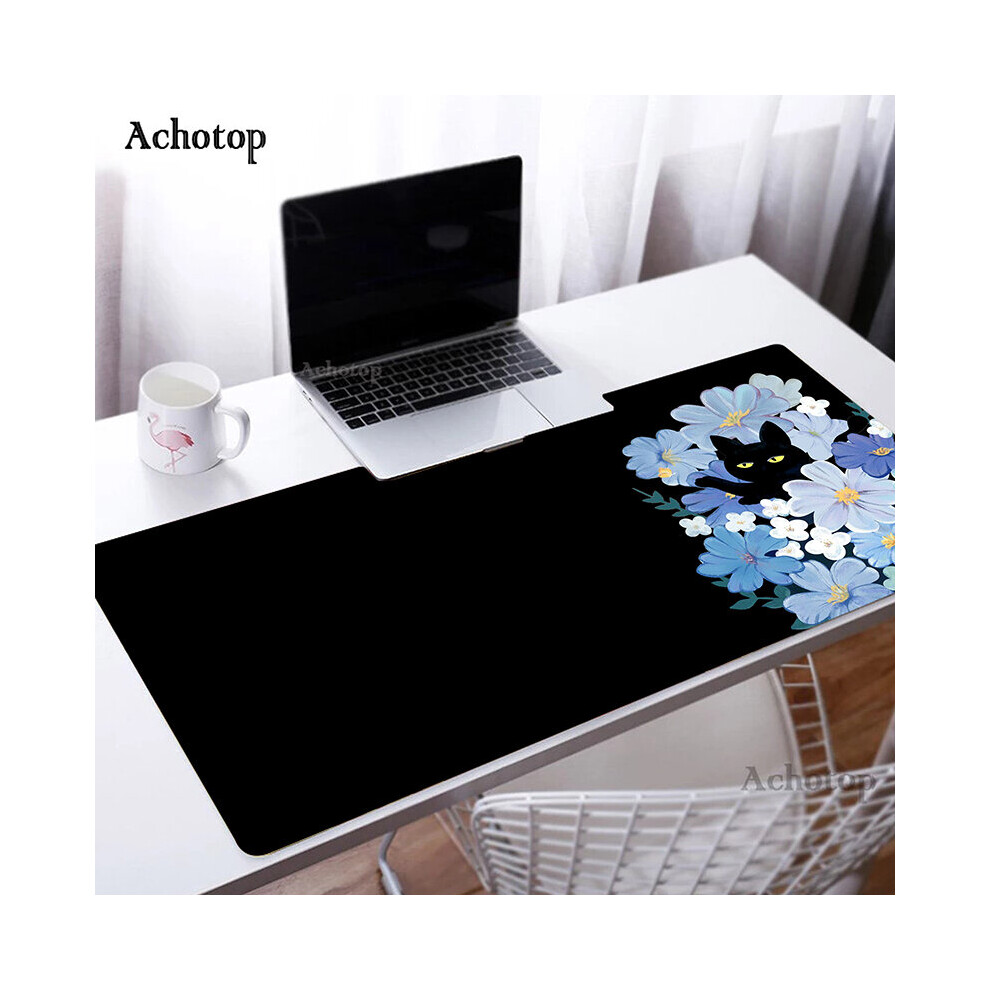 (A- 550X1000x3mm) Mouse Pad Large Mouse Mat Big Desk Mat Office Laptop Keyboard Mousepad Cute Cat Paw Xxl Pc Table Carpet Rubber Mouse Pa Sky Blue/Pink 4855357917909