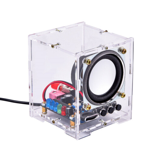 DIY Bluetooth Speaker Box Kit with Mini Amplifier Acrylic Shell Computer Audio Electronic Components Mobile Phone Spaker