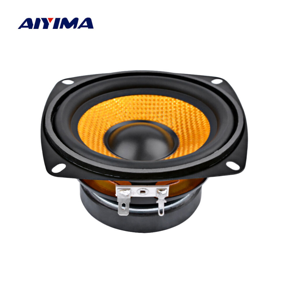 Aiyima 1Pcs 4 Inch Audio Sound Speaker 4 Ohm 15W Bass Speaker Braided Basin Diy Professional Multimedia Subwoofer Loudspeaker 4855059757315