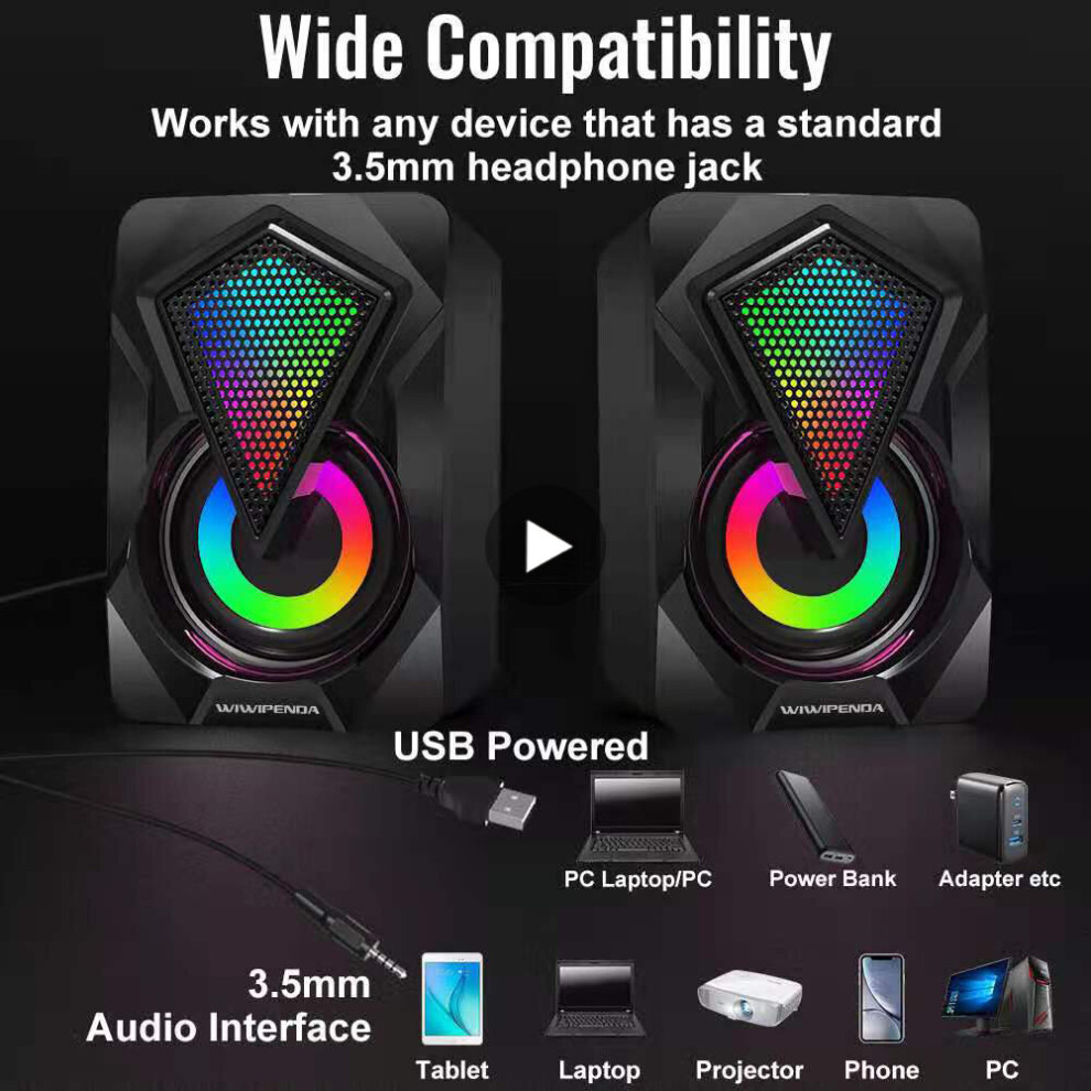 Usb Speaker Music Pc Sound Box For Computer Laptop Bocina Stereo Bass Subwoofer Acoustics Hifi Audio Home Theater Theatre System 4851195416239