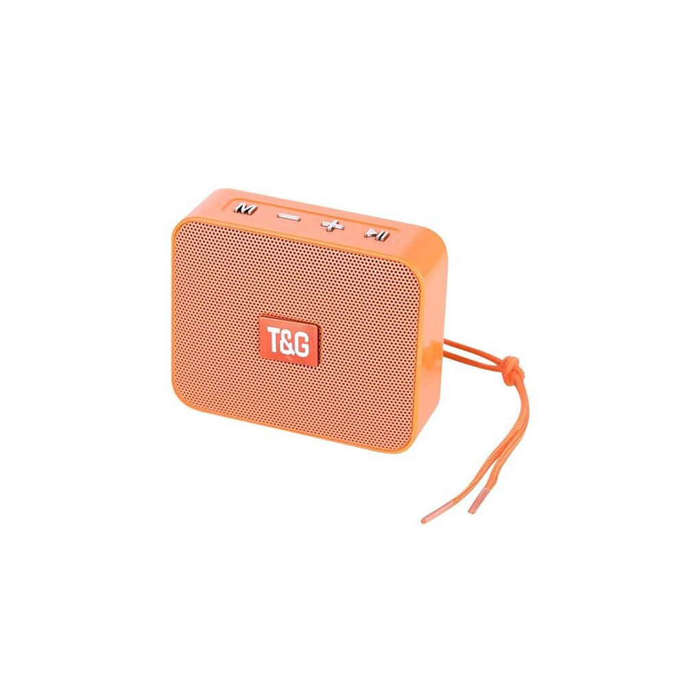(A- With Full Set Amplifier Sets) Mini Portable Bluetooth Speaker Wireless Music Usb Speakers 3D Stereo Surround Column Bass Box Aux Tf Subwoofe Orange 4851195416468