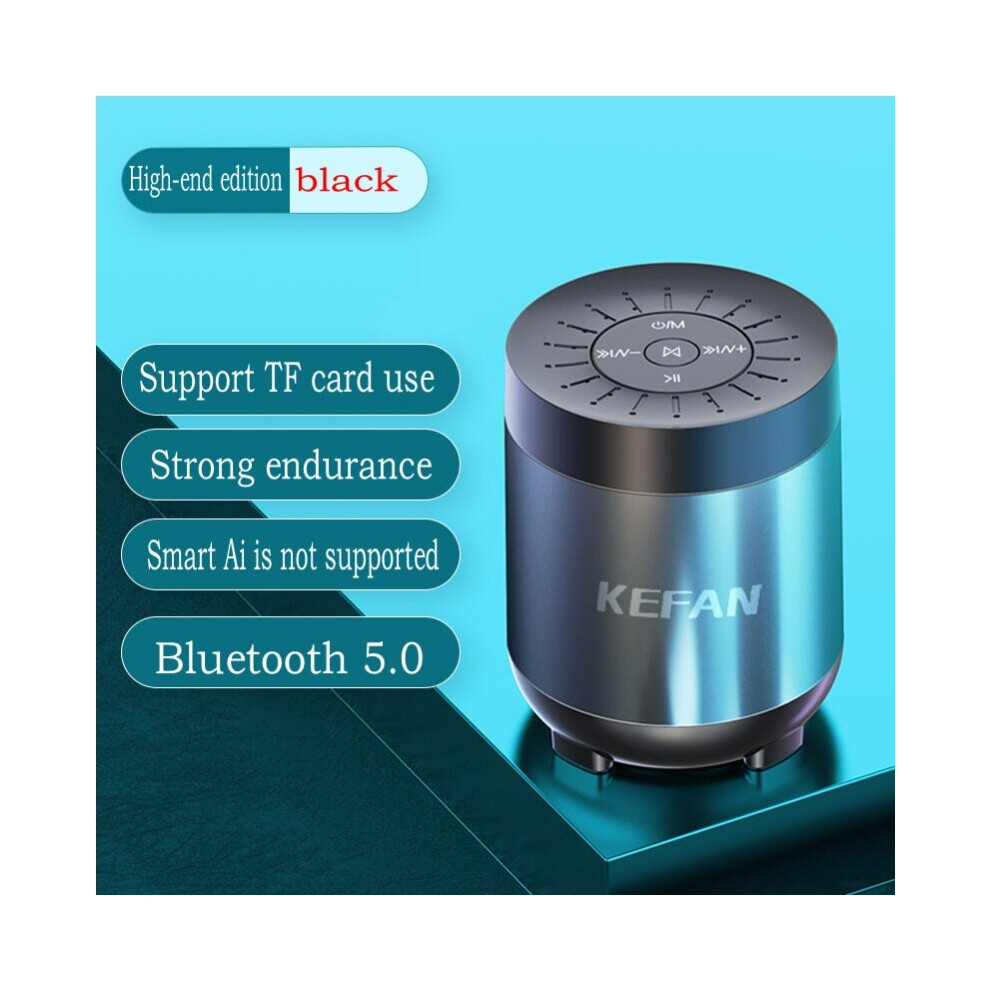 (A-) Ai Speaker Mini Wireless Loudspeaker Subwoofer Portable Music Sound Column Bass Bluetooth-Compatible Outdoor Stereo Surround Black 4855059758282