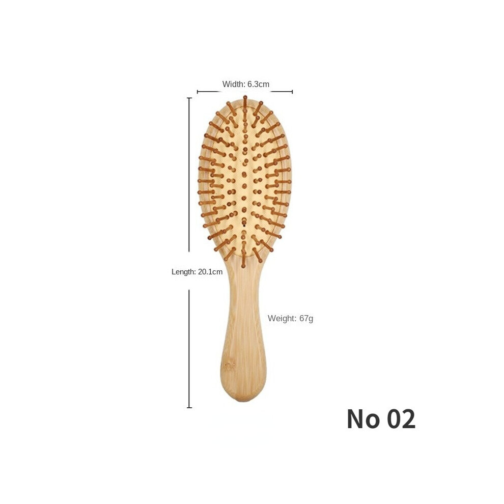 Dechoicelife Unisex (A-No 02) Bamboo Air Cushion Comb Straighten Hair Curly Hair Not Fuzzy Anti-Static Scalp Health Massage Airbag Comb Massage Comb