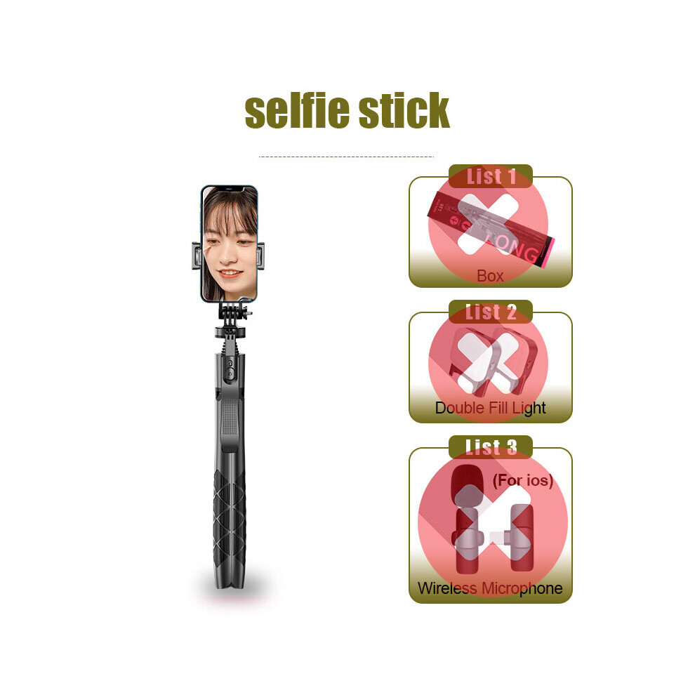 (A-No No Box) Fangtuosi Wireless Selfie Stick Tripod Stand Foldable Monopod With Led For Gopro Action Cameras Smartphones Shooting Live Light 4855008104764