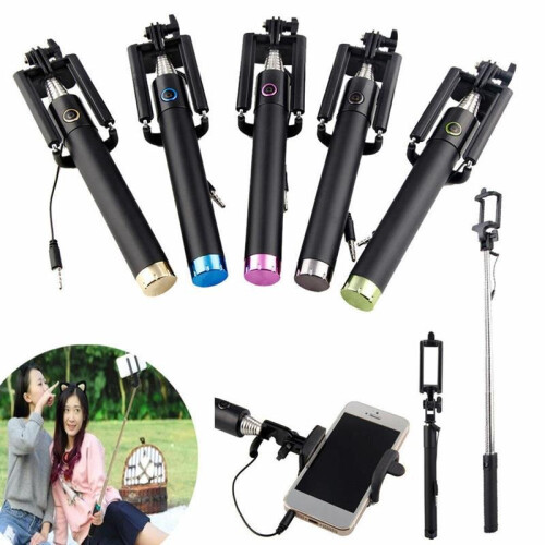 (a-Blue) Wireless Bluetooth Selfie Stick Tripod With Remote Control for iPhone Huawei Samsung Android Mobile Monopod Selfie Stick Shutter 1