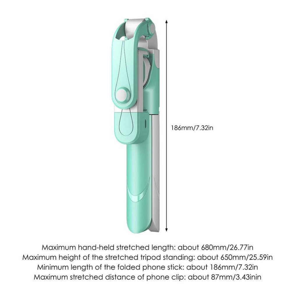 (A-) Selfie Stick Tripod - Extendable Selfie Stick Tripod - Selfie Stick With Wireless Remote Pole Monopod Tripod Mount For Gopro Green 4855008117405