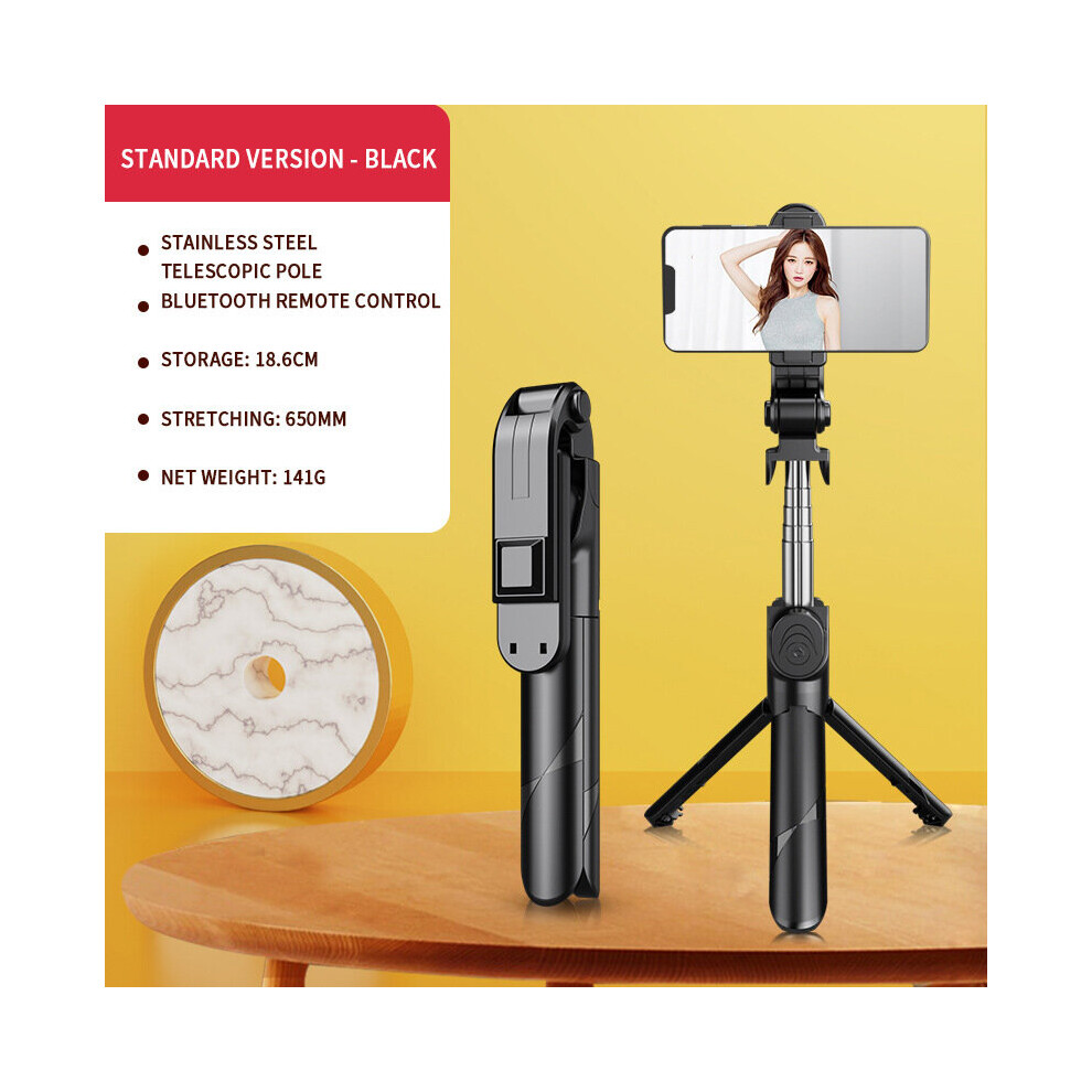 (A-) Bluetooth Selfie Stick Xt02 Horizontal And Vertical Shooting Mobile Phone Integrated Live Broadcast Bracket Portable Selfiestick Black 4855008120504