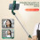 (a-Black No light) Bluetooth Wireless Mini Selfie Stick Tripod Extendable Monopod With  Remote Fill Light Shutter For iOS Android Phone 3