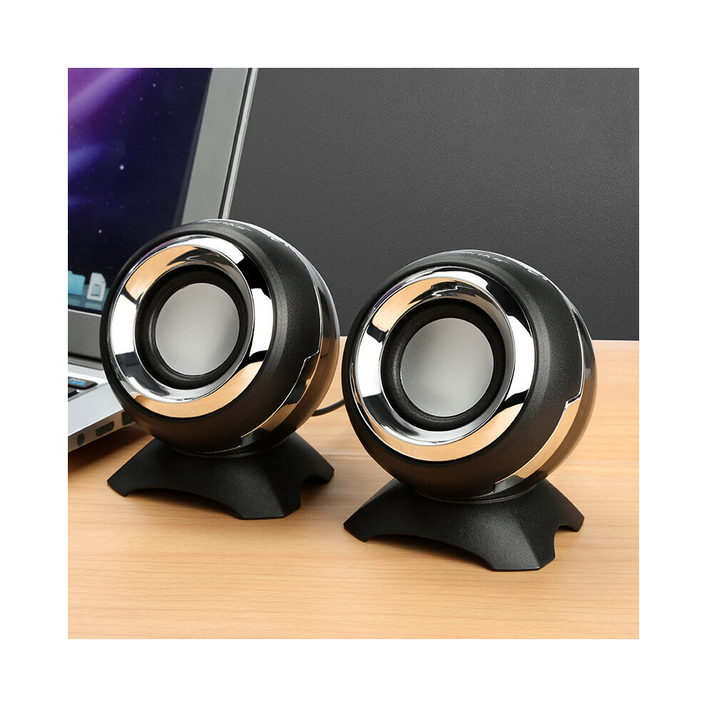 (A-Q8 ) Wired Mini Computer Speakers Bass Horns For Laptop Desktop Phone 6W Powerful Speaker Usb Aux Audio Multimedia Loudspeaker Black 4851195416314