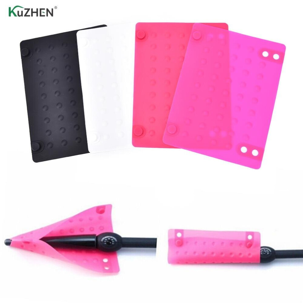 Photos - Hair Pin / Headband / Elastic Hair Tie  Practical For Hair Straightener Snap Fastener Salon Anti Slip Silicone Storage Curling Iron Heat Resistant Mat Wave(a-Pink)