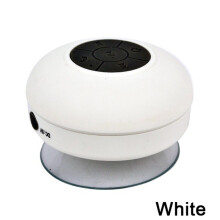 (a-White) Hot! Portable Subwoofer Waterproof Shower Speaker Wireless Bluetooth Handsfree Receive Call Music Suction Mic For iPhone Samsung