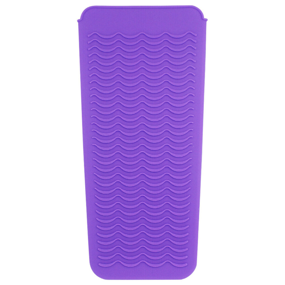Photos - Hair Pin / Headband / Elastic Hair Tie  Curler Silicone Mat Heat Resistant Curling Iron Pouch Hair Straightener Pad Hot Hair Tool Red(a-purple)