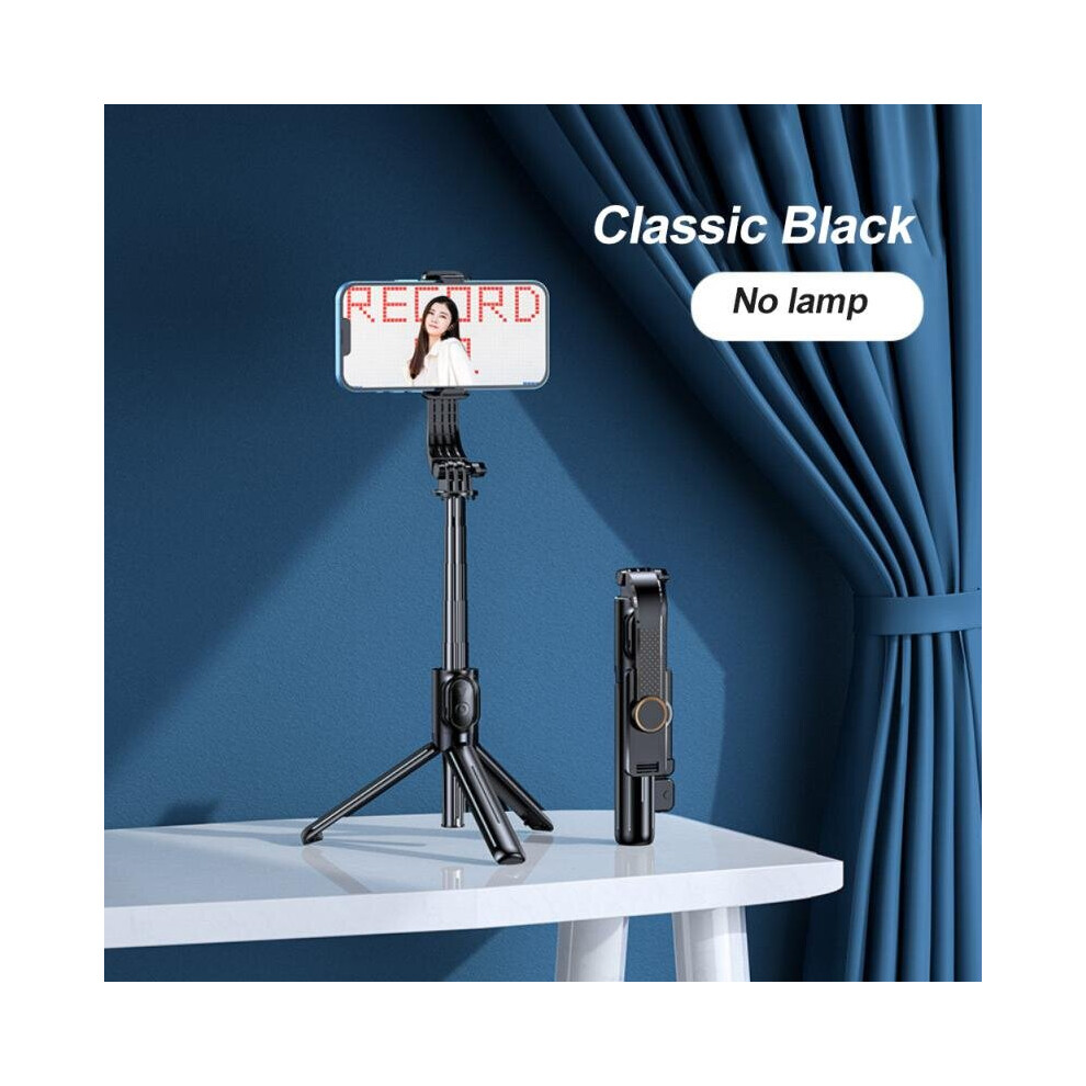 (A-) Mobile Phone Integrated Selfie Stick Tripod Bluetooth Telescopic Portable Camera Photography Live Tripod Cell Phone Stabilizer Black 4855008113865