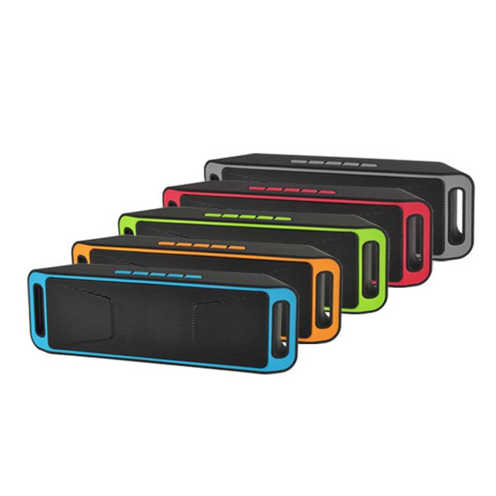 (A-) Sc208 Wireless Stereo Bluetooth Speaker Call Hands-Free Calls Support Wav Mp3 Bass Diaphragm Speaker Gray 4855059758978