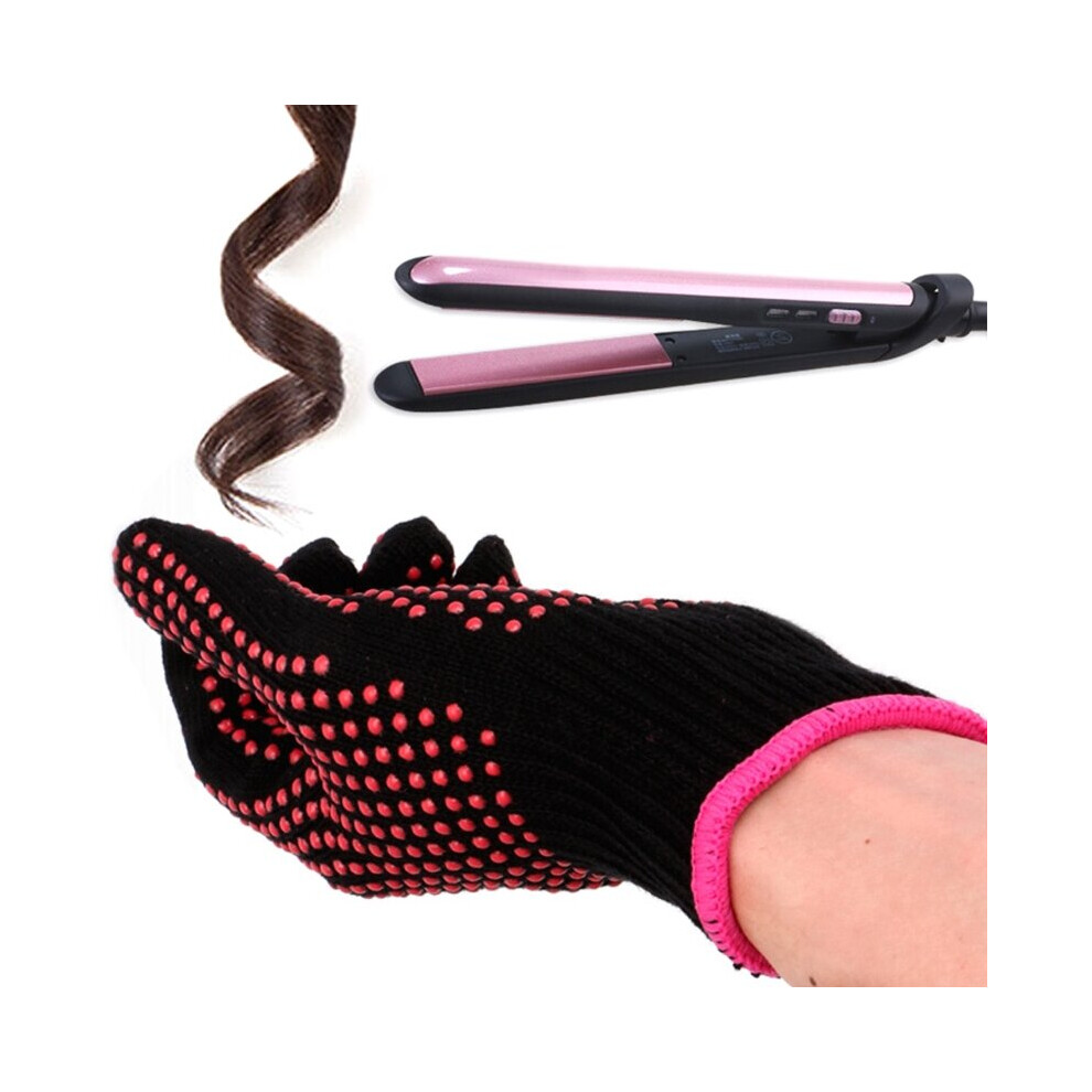 Dechoicelife New Double-Sided Hair Straightener Curling Tong Hairdressing Heat Resistant Finger Gloves Hair Salon Tools
