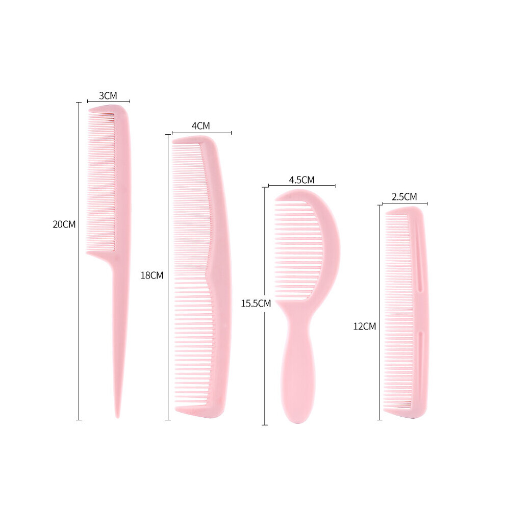 (a-05  4pcs) New 2020 4PCS/Set Pink Black Hair Comb Barber Accessories Straightening Brush Anti-static Salon Hair Care Styling Tool for Hair